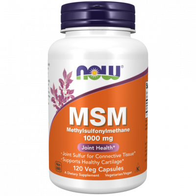 MSM (МСМ, Метилсульфонилметан) 1000 мг NOW (120 вег капс)