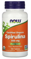 NOW Certified Organic Spirulina (Спирулина) 500 mg