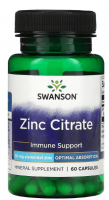 Swanson Zinc Citrate (Цитрат Цинка) 50 mg 