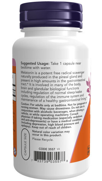 NOW Melatonin 10 мг VEG