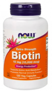 NOW Biotin (Биотин) 10 000 mcg Veg Capsules