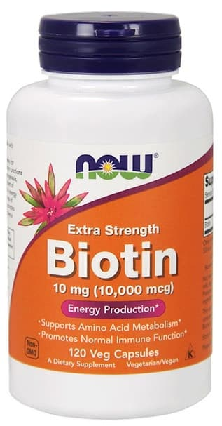 Biotin 10 000 мкг NOW (120 кап)