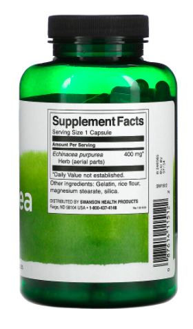 Swanson Echinacea 400 мг (180 капс)