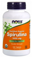 NOW Certified Organic Spirulina (Спирулина) 1000 mg