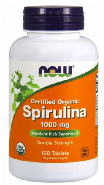 Спирулина 1000 мг NOW (120 табл)