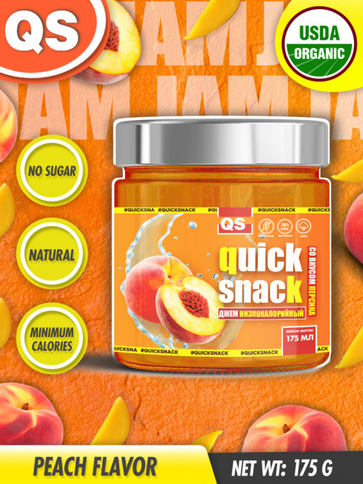 Джем Низкокалорийный без сахара Quick Snack (175 гр)