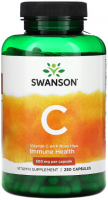 Swanson Витамин C с шиповником 500 мг (250 капc)
