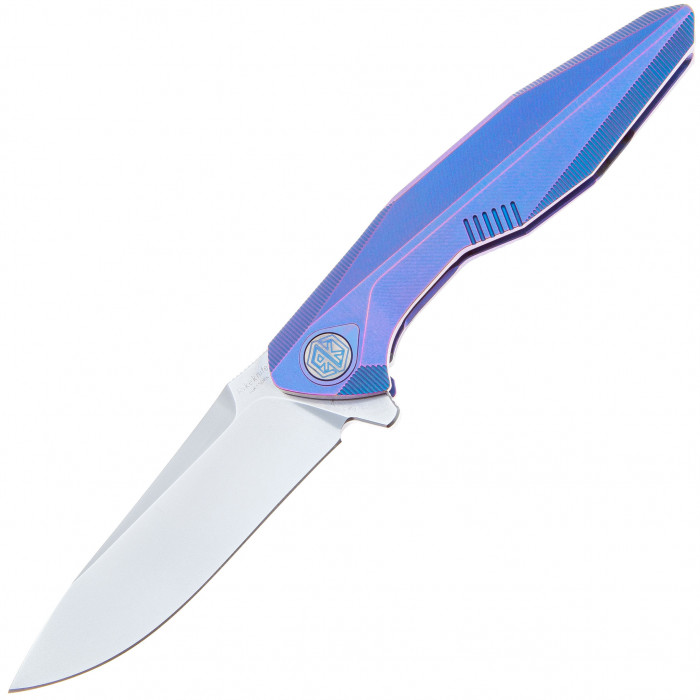 Складной нож Rike Knife 1508s сталь M390, рукоять Blue Ti