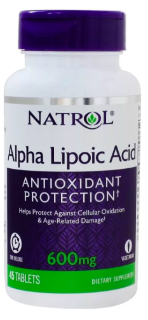 Natrol Alpha Lipoic Acid 600 mg (45 таб)