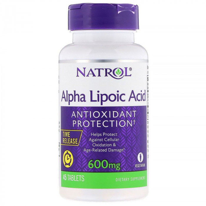 Natrol Alpha Lipoic Acid 600 mg (45 таб)