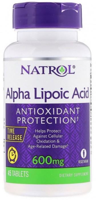Natrol Alpha Lipoic Acid 600 mg (45 таб)
