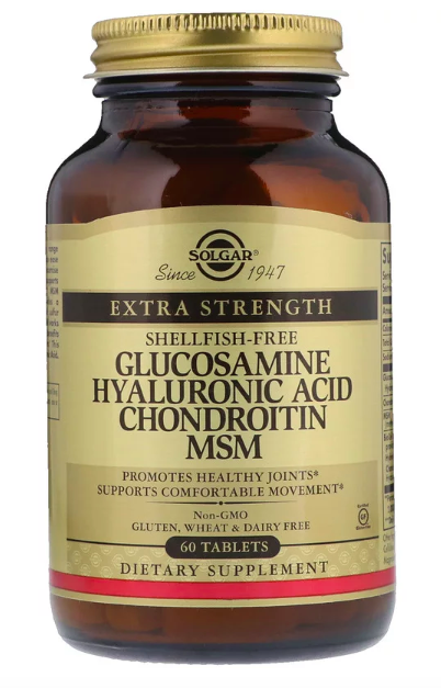 Solgar Глюкозамин Гиалуроновая кислота Хондроитин и МСМ (60 табл)
