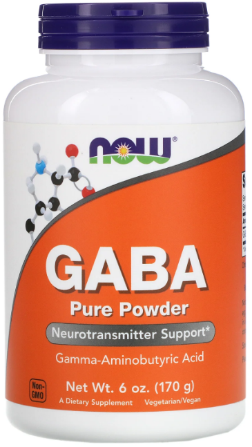 GABA 100% PURE POWDER (габа, ГАМК, гаммааминомасляная кислота) 170 г NOW