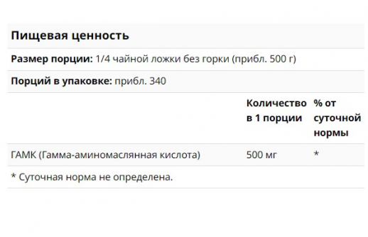 GABA 100% PURE POWDER NOW (170 гр)