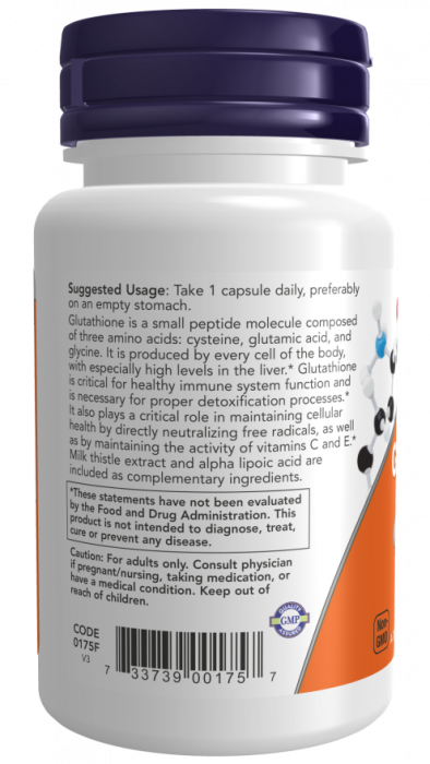 Glutathione (глутатион) 500 мг NOW (30 вег капс)