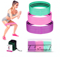 Набор тканевых ленточных эспандеров Fitness Gym (3 шт)