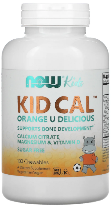 Kid Calcium Chewable NOW (100 леденцов)