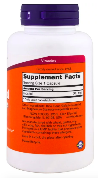 Now Инозитол 500 мг (100 капс)