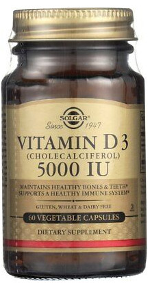 Solgar Vitamin D3 5000 ME (60 вег капс)