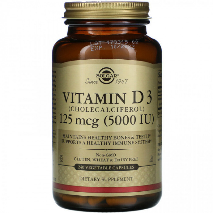 Solgar Vitamin D3 5000 ME (60 вег капс)