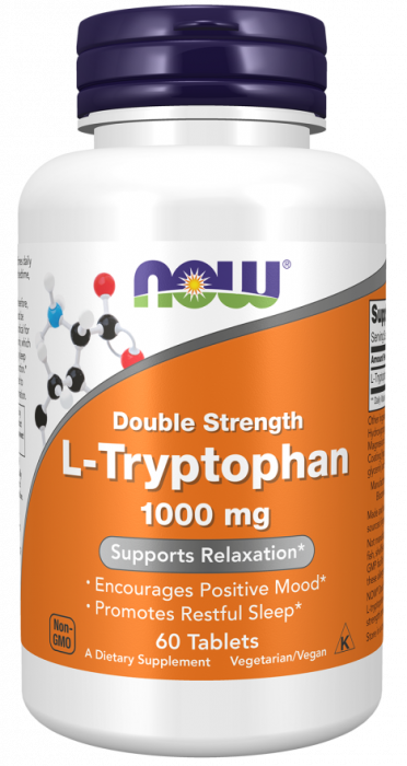 L-Tryptophan (L-триптофан) 1000 мг NOW (60 табл)