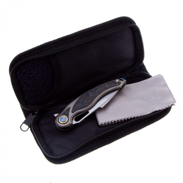 Складной нож Rike Knife Unicorn, сталь M390, рукоять Red CF/Ti