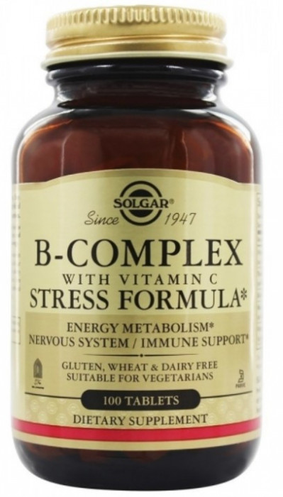 Solgar B-Complex Stress Formula with Vitamin C (100 таб)