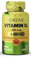 Витамин Д3 Vitamin D3 5000 МЕ Orzax (360 капс)