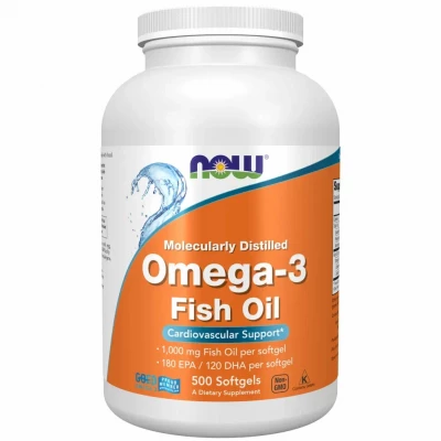 Omega-3 (омега-3, рыбий жир) 500 капсул NOW Foods