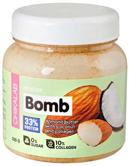 Паста миндальная с кокосом CHIKALAB Mister BOMB (250 гр)