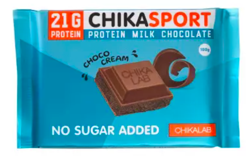 Шоколад протеиновый молочный CHIKASPORT (100 г)
