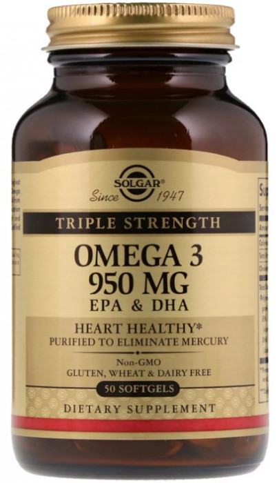 Solgar Omega-3 950 мг EPA & DHA Triple Strength (50 кап)