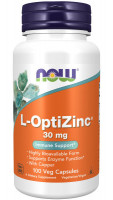 L-OptiZinc 30 мг (цинк) 100 капсул NOW FOODS