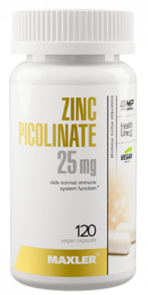 Maxler Zinc Picolinate (Цинк Пиколинат) 25 mg Vegan Capsules