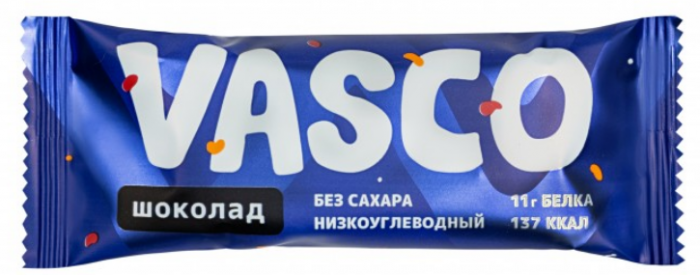 Низкоуглеводный батончик VASCO в глазури (40 гр)