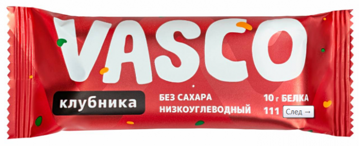 Низкоуглеводный батончик VASCO в глазури (40 гр)