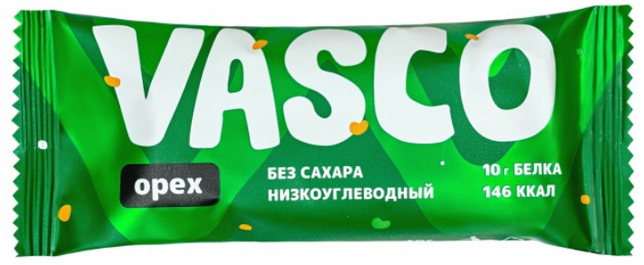 Низкоуглеводный батончик VASCO в глазури (40 гр)