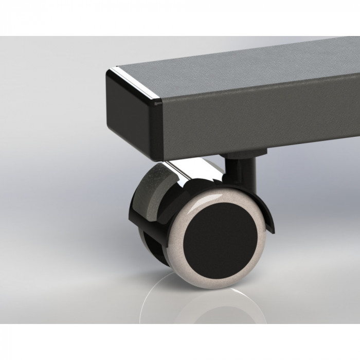 Комплект кронштейнов мобильный 2х-рядный на колесах для хореографического станка