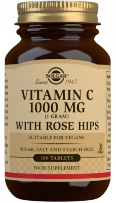 Solgar Vitamin C 1000 mg with Rose Hips (100 таб)