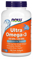 NOW Ultra omega-3 fish gelatine (180 капс)