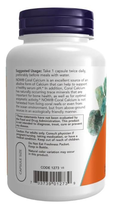 Now Coral Calcium 1000 mg (100 кап)