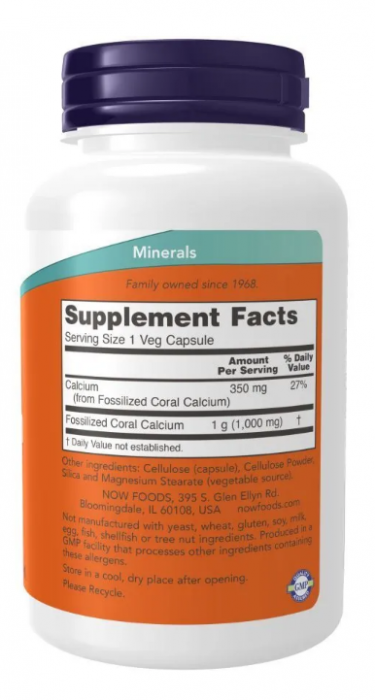 Now Coral Calcium 1000 mg (100 кап)