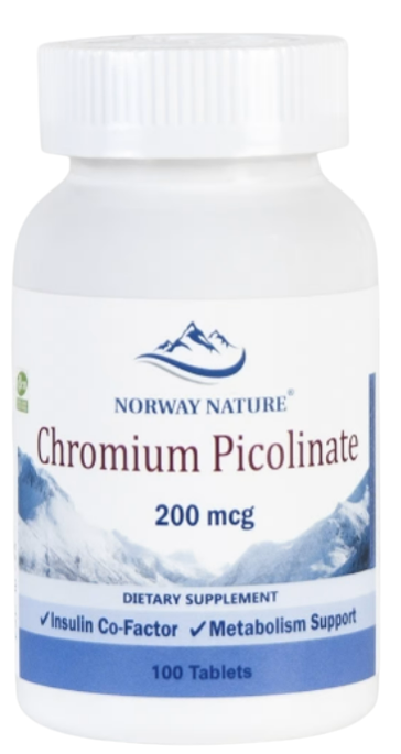 Норвежский Chromium Picollinate 200 мкг Norway Nature (100 таб)