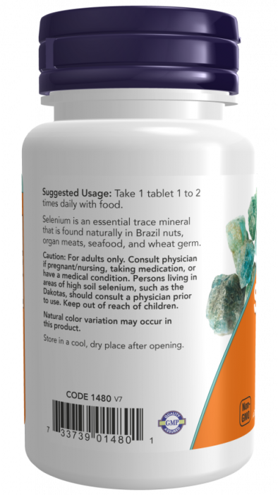 SELENIUM Yeast Free 100 мкг (селен) 100 таблеток Now Foods