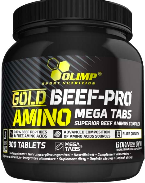 Gold Beef Pro Amino Mega (аминокислоты говяжьи) 300 таблеток Olimp