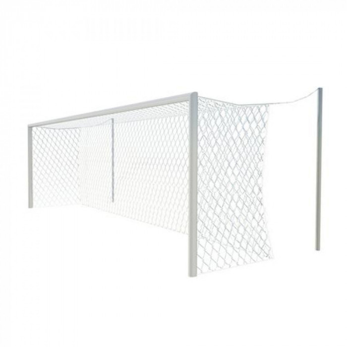 Ворота футбольные 7,32х2,44 м., алюминиевый профиль 100х120, стационарные под свободно подвешиваемую сетку