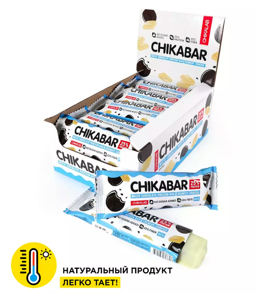 Батончик глазированный с начинкой  CHIKALAB (60 г)