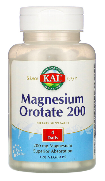 KAL Magnesium Orotate 200 mg (Оротат Магния) Veg Caps