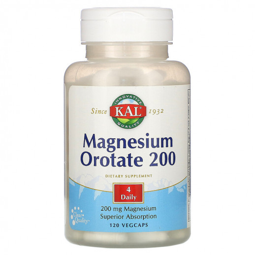 KAL Magnesium Orotate 200 mg (Оротат Магния) Veg Caps