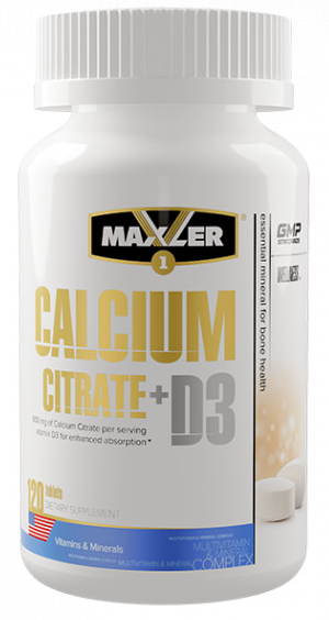 Кальций Цитрат+Д3 Maxler (120 табл)